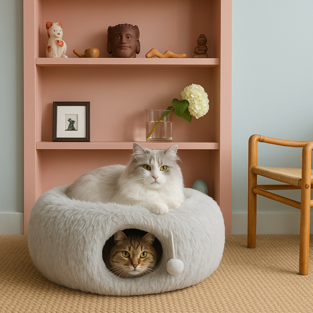 The Ultimate 2-in-1 Plush Cat Tunnel Bed
