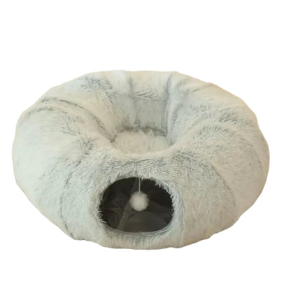 The Ultimate 2-in-1 Plush Cat Tunnel Bed