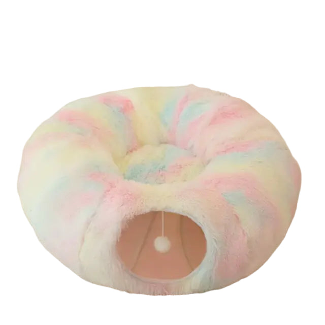 The Ultimate 2-in-1 Plush Cat Tunnel Bed